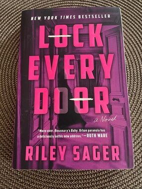 Lock Every Door by Riley Sager - Pink & Purple Hardcover Novel